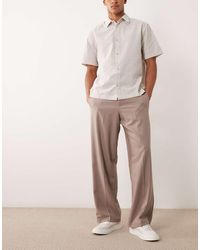 ASOS - Tailored Wide Leg Comfort Stretch Trousers - Lyst
