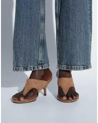 ASOS - Ttya Lab Mid Heeled Toe Thongs - Lyst