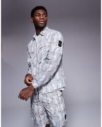 Marshall Artist - Co-Ord Faded Camo Print Overshirt - Lyst