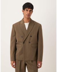 ASOS - Boxy Double Breasted Suit Jacket - Lyst