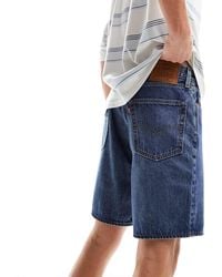 Levi's - 468 stay loose - short ample en jean - moyen délavé - Lyst