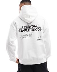 ASOS - Oversized Hoodie With Multi Text Prints - Lyst