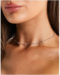 ASOS - Collarino o collana corta color con perle sintetiche - Lyst