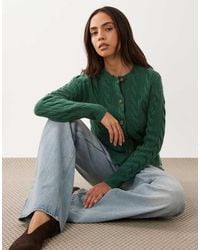 Polo Ralph Lauren - Icon Logo Wool Mix Cable Knit Cardigan - Lyst