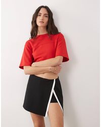 ASOS - Interlock Mini Skort With Contrast Tipping - Lyst