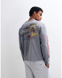 ASOS - Boxy Relaxed Long Sleeve T-shirt With Print - Lyst