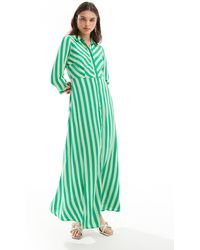 Y.A.S - Y.a.s - robe chemise longue à grosses rayures - Lyst