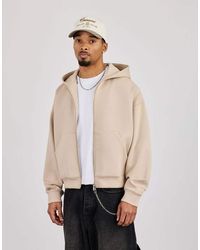 CERNUCCI - Double Knit Zip Through Boxy Hoodie - Lyst