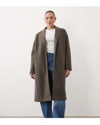ASOS - Asos Design Curve Single Breasted Chuck On Overcoat - Lyst