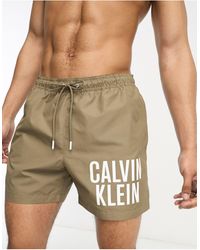 Calvin Klein Intense Power Swim Shorts in Red for Men | Lyst