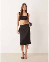 Mango - Embellished Knee Length Skirt Co-ord - Lyst
