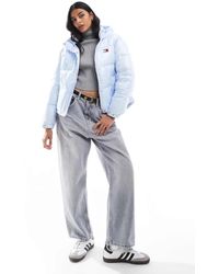 Tommy Hilfiger - Shiny Hooded Puffer Jacket - Lyst