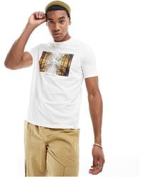 Armani Exchange - T-shirt sporco con riquadro con stampa fotografica e logo - Lyst