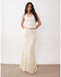 Nia - Normandie Lace Midaxi Skirt - Lyst