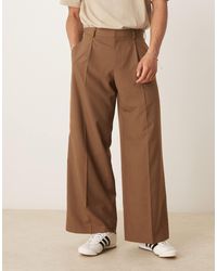 ASOS - Smart Loose Fit Trousers With Front Pleat - Lyst