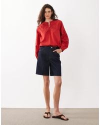 Mango - 100% Cotton Denim Bermuda Shorts - Lyst