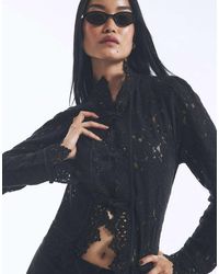 River Island - Lace Detail Drummer Jacket - Lyst