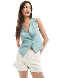 Stradivarius - – asymmetrische weste - Lyst