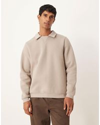 ASOS - Relaxed Polo Sweatshirt With Ribbed Collar - Lyst