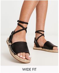 ASOS - Wide Fit Jelly Rope Tie Espadrilles Sandals - Lyst