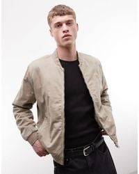 AllSaints - Forres Zip Through Logo Bomber Jacket - Lyst