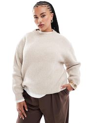 ASOS - Asos Design Curve Chunky Crew Neck Rib Jumper - Lyst