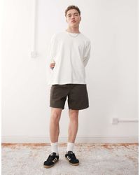 Obey - Pantalones Cortos Marrón Colofonia Con Lavado Descolorido Easy Gravel Trail De -Azul - Lyst