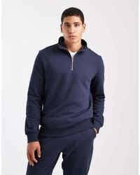 New Look - 1/4 Zip Funnel Neck Sweatshirt Co-ord - Lyst