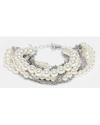 Reclaimed (vintage) - Uniseks Gelaagde Armband Met Parels En - Lyst