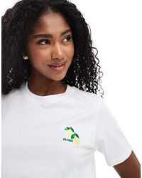 French Connection - T-Shirt Met Borduursel - Lyst