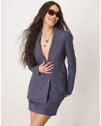 ASOS - Tailored Denim Look Blazer Co-ord - Lyst
