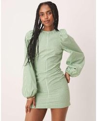 ASOS - Fit And Flare Mini Dress With Tie Back Detail - Lyst