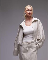 Mango - Chaqueta Con Cremallera De Ramio Texturizado De La Colección Cápsula De -Rojo - Lyst