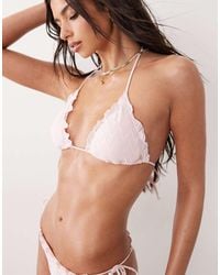 Candypants - Broderie Triangle Bikini Top - Lyst