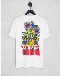 Vans - Vibin - t-shirt bianca con stampa sul retro - Lyst