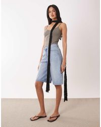 ASOS - Crochet Scarf With Fine Fringe - Lyst