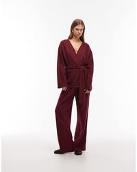 ASOS - Supersoft Wide Leg Pleat Front Co-ord jogger - Lyst