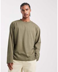 ASOS - Oversized Basic T-Shirt Met Lange Mouwen - Lyst