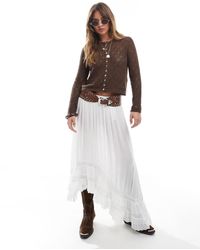 Stradivarius - Fijngebreid Vest Met Lange Mouwen - Lyst