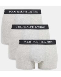 Polo Ralph Lauren - 3 Pack Contrast Logo Waistband Classic Trunks - Lyst