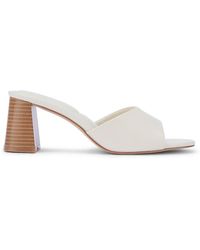 SEQWL - Heeled Mules Slip On Sandals With Mid Height Block Heel - Lyst