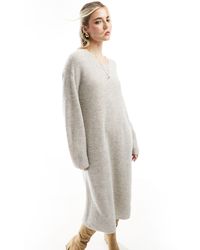 & Other Stories - Alpaca And Wool Blend Long Sleeve Knitted Midi Dress - Lyst