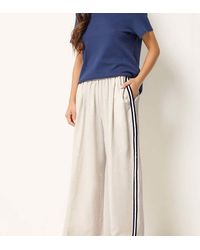 PixieGirl - Petite Side Stripe Linen Wide Leg Trousers - Lyst