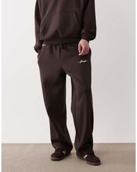 ASOS - Wide Leg Sweatpants With Print Detail - Lyst