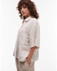 ARKET - Camisa De Manga Corta De Lino De -Neutro - Lyst