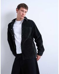 TOPMAN - Washed Cord Overshirt - Lyst
