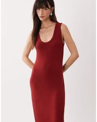 ASOS - Lightweight Boucle Scoop Maxi Dress - Lyst