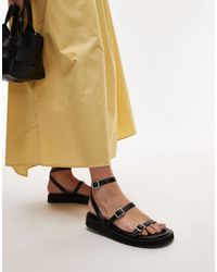 TOPSHOP - Jake Buckle Sandals - Lyst