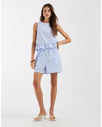 Pieces - High Waisted Shorts Co-ord - Lyst