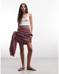 ASOS - Drapey Tie Detail Skirt - Lyst